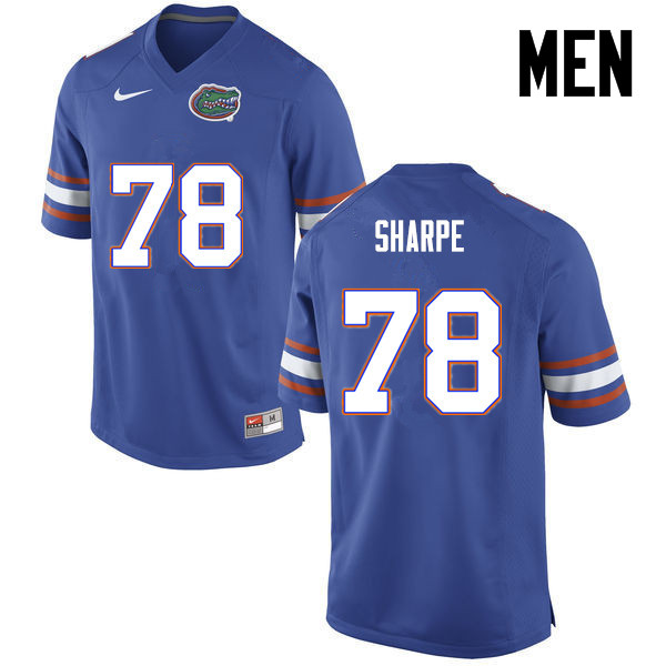 Men Florida Gators #78 David Sharpe College Football Jerseys-Blue